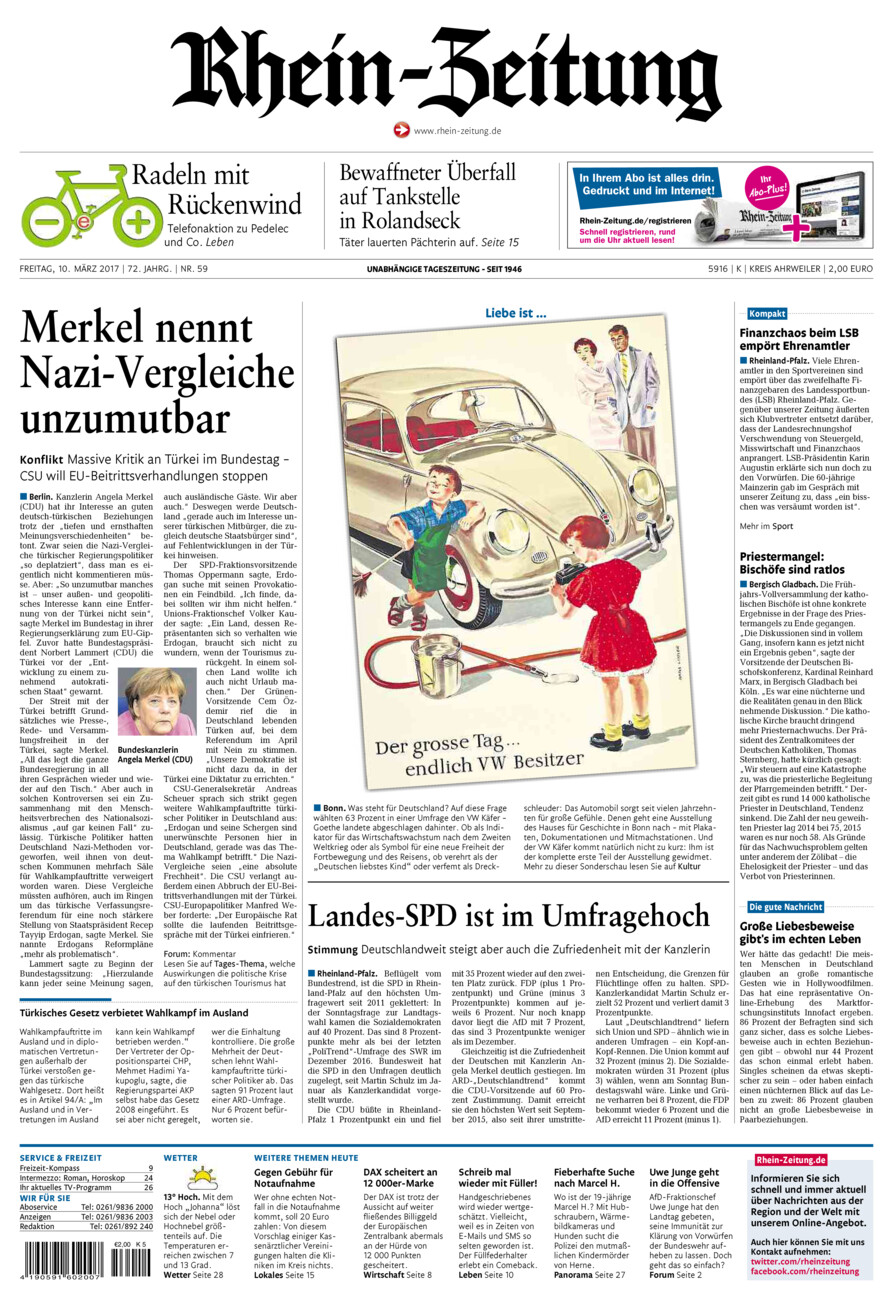 Rhein-Zeitung Kreis Ahrweiler vom Freitag, 10.03.2017