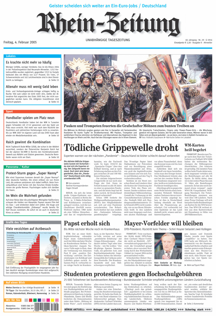 Rhein-Zeitung Kreis Ahrweiler vom Freitag, 04.02.2005