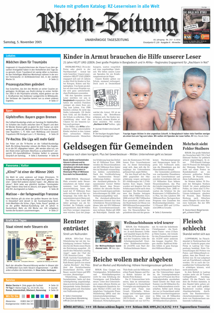 Rhein-Zeitung Kreis Ahrweiler vom Samstag, 05.11.2005