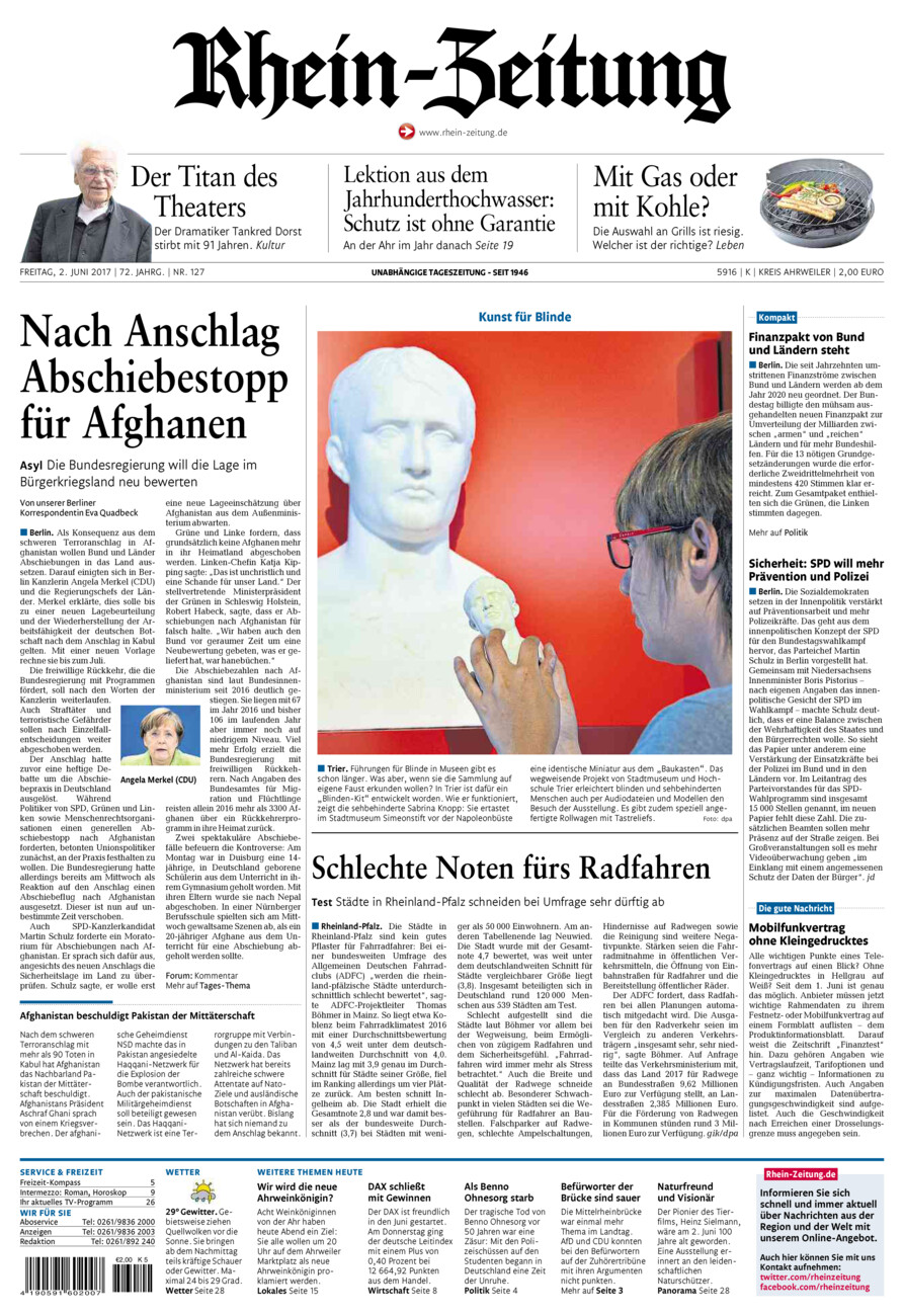 Rhein-Zeitung Kreis Ahrweiler vom Freitag, 02.06.2017