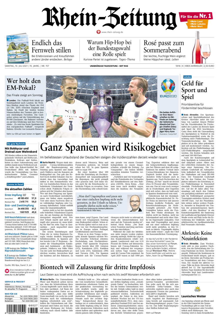 Rhein-Zeitung Kreis Ahrweiler vom Samstag, 10.07.2021