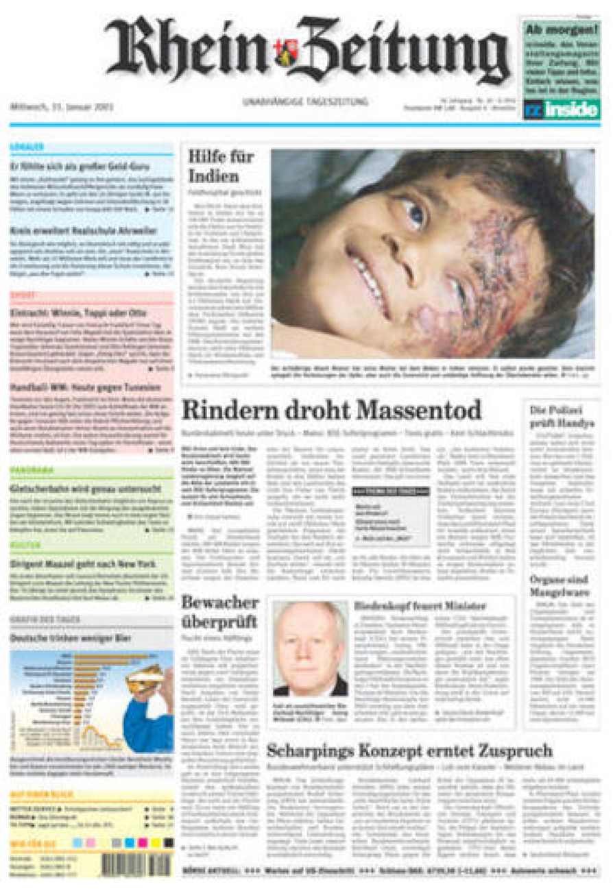 Rhein-Zeitung Kreis Ahrweiler vom Mittwoch, 31.01.2001