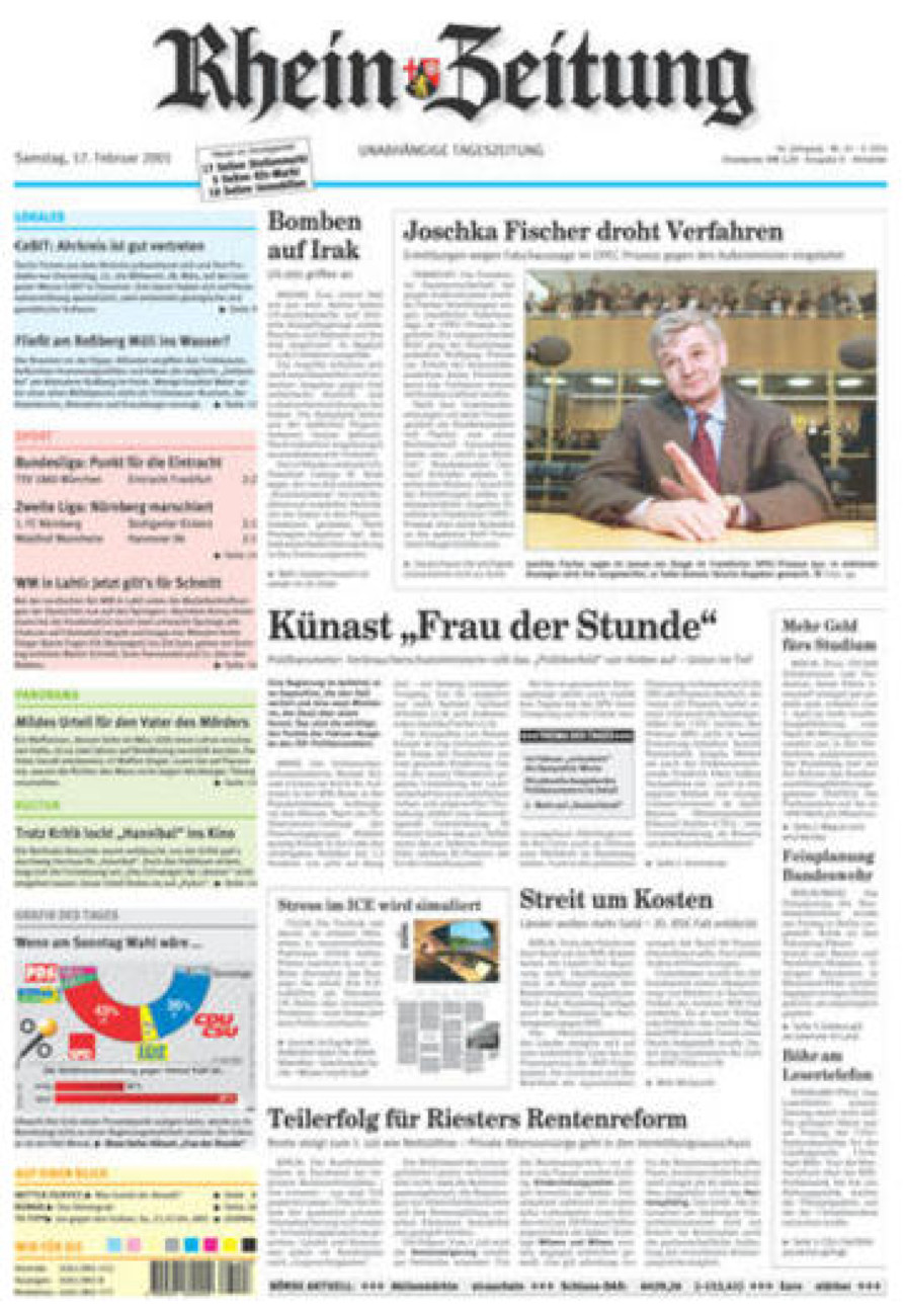 Rhein-Zeitung Kreis Ahrweiler vom Samstag, 17.02.2001