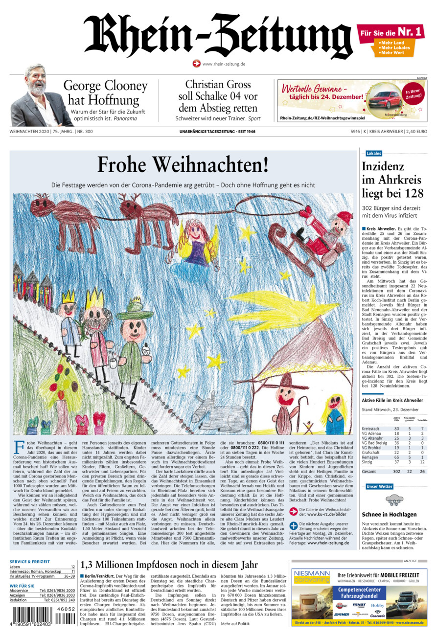 Rhein-Zeitung Kreis Ahrweiler vom Donnerstag, 24.12.2020