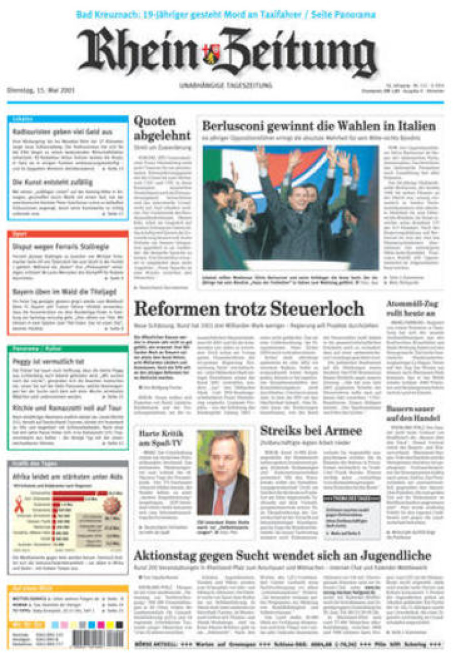 Rhein-Zeitung Kreis Ahrweiler vom Dienstag, 15.05.2001