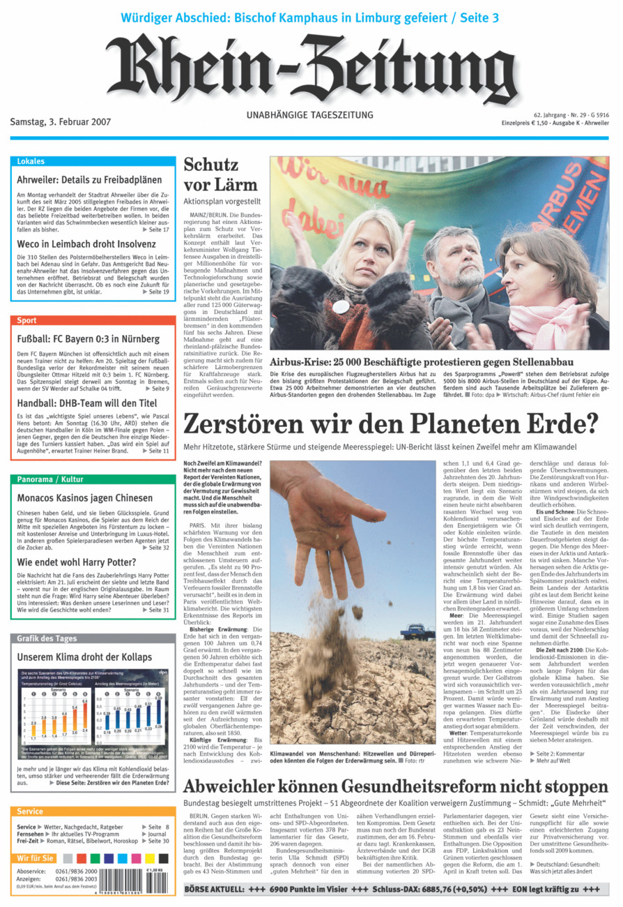 Rhein-Zeitung Kreis Ahrweiler vom Samstag, 03.02.2007