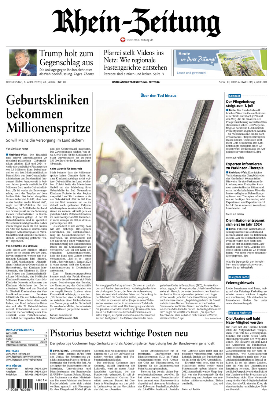 Rhein-Zeitung Kreis Ahrweiler vom Donnerstag, 06.04.2023