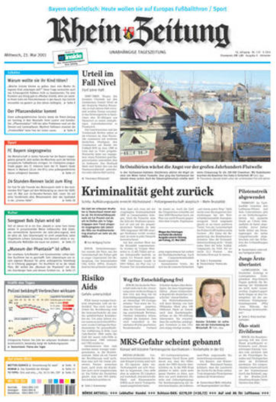 Rhein-Zeitung Kreis Ahrweiler vom Mittwoch, 23.05.2001