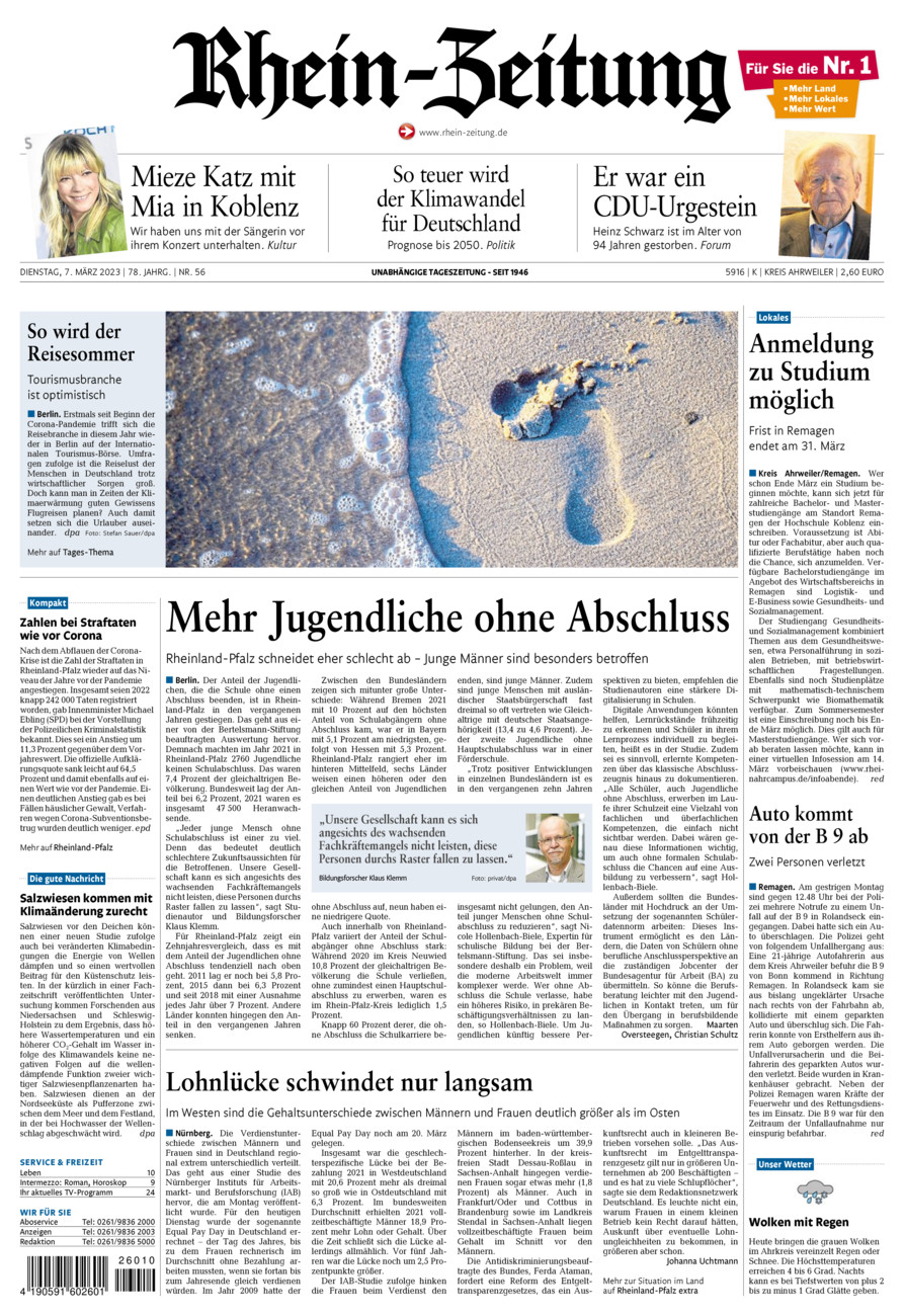 Rhein-Zeitung Kreis Ahrweiler vom Dienstag, 07.03.2023