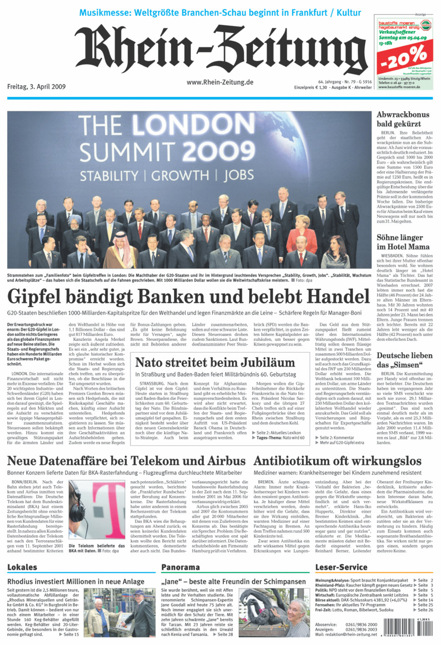 Rhein-Zeitung Kreis Ahrweiler vom Freitag, 03.04.2009