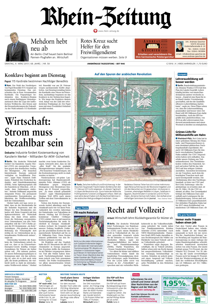 Rhein-Zeitung Kreis Ahrweiler vom Samstag, 09.03.2013
