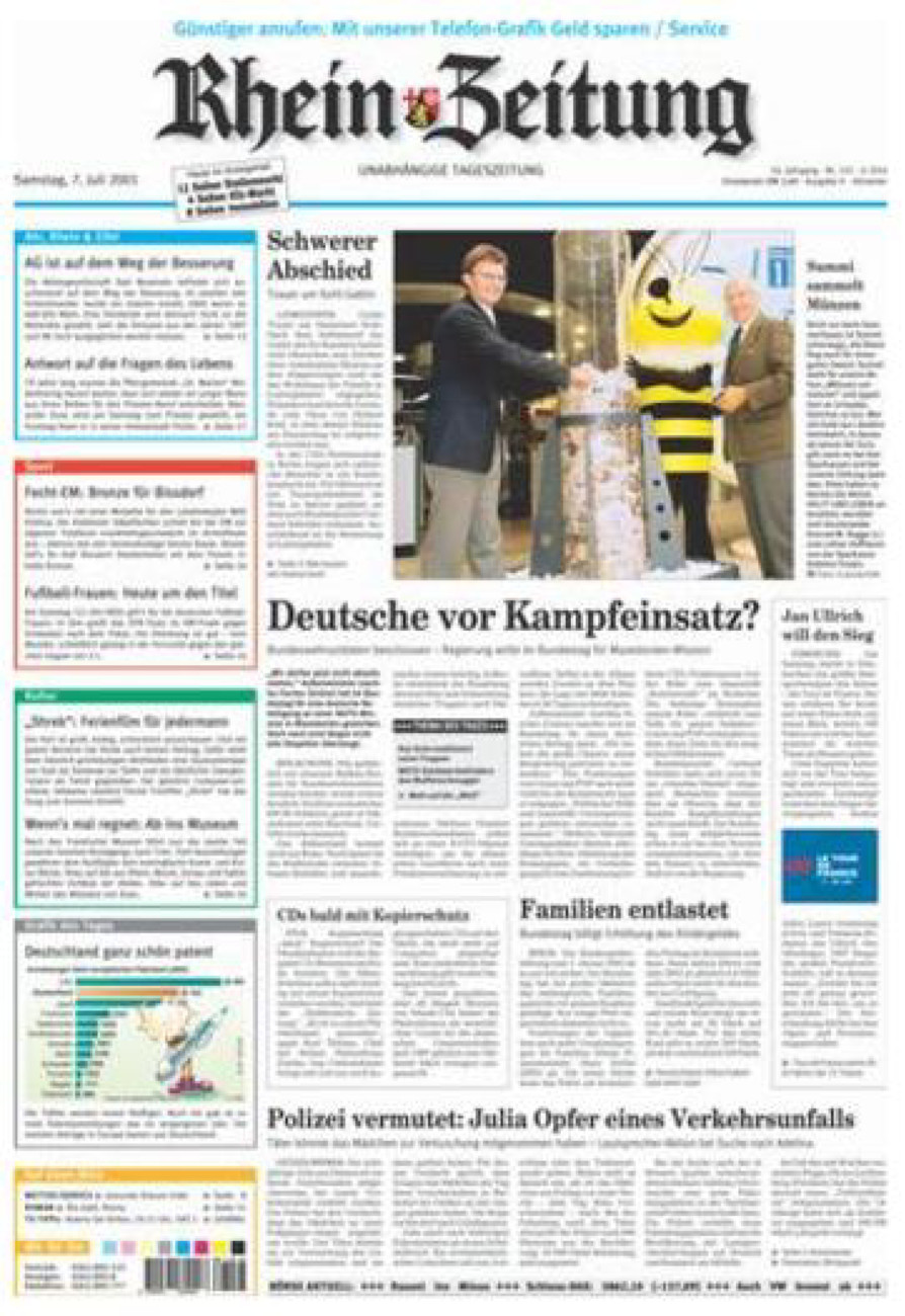 Rhein-Zeitung Kreis Ahrweiler vom Samstag, 07.07.2001