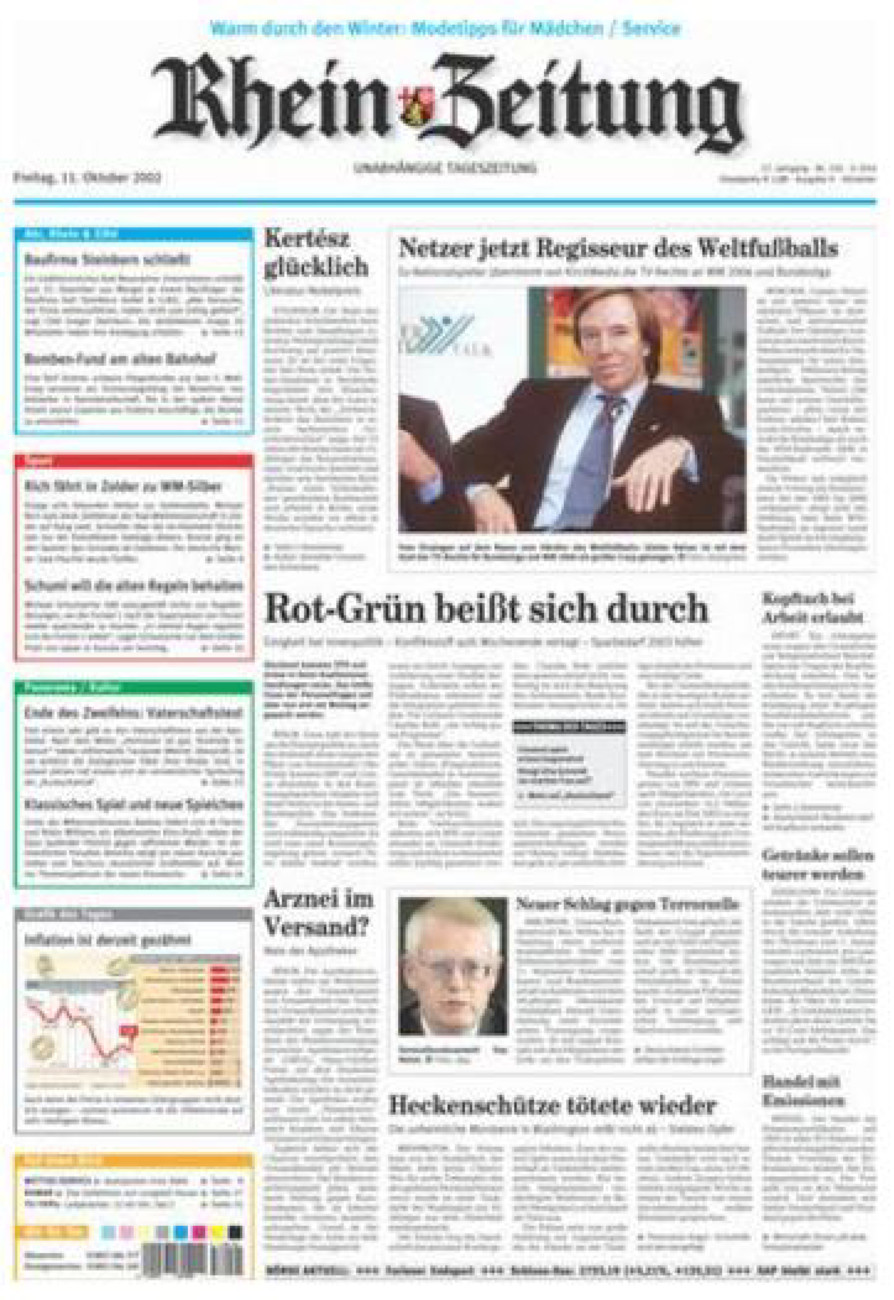 Rhein-Zeitung Kreis Ahrweiler vom Freitag, 11.10.2002