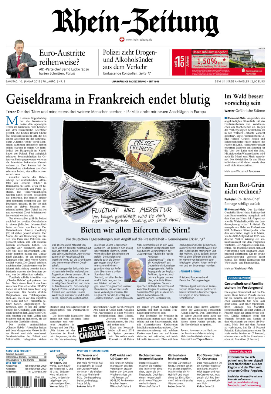 Rhein-Zeitung Kreis Ahrweiler vom Samstag, 10.01.2015