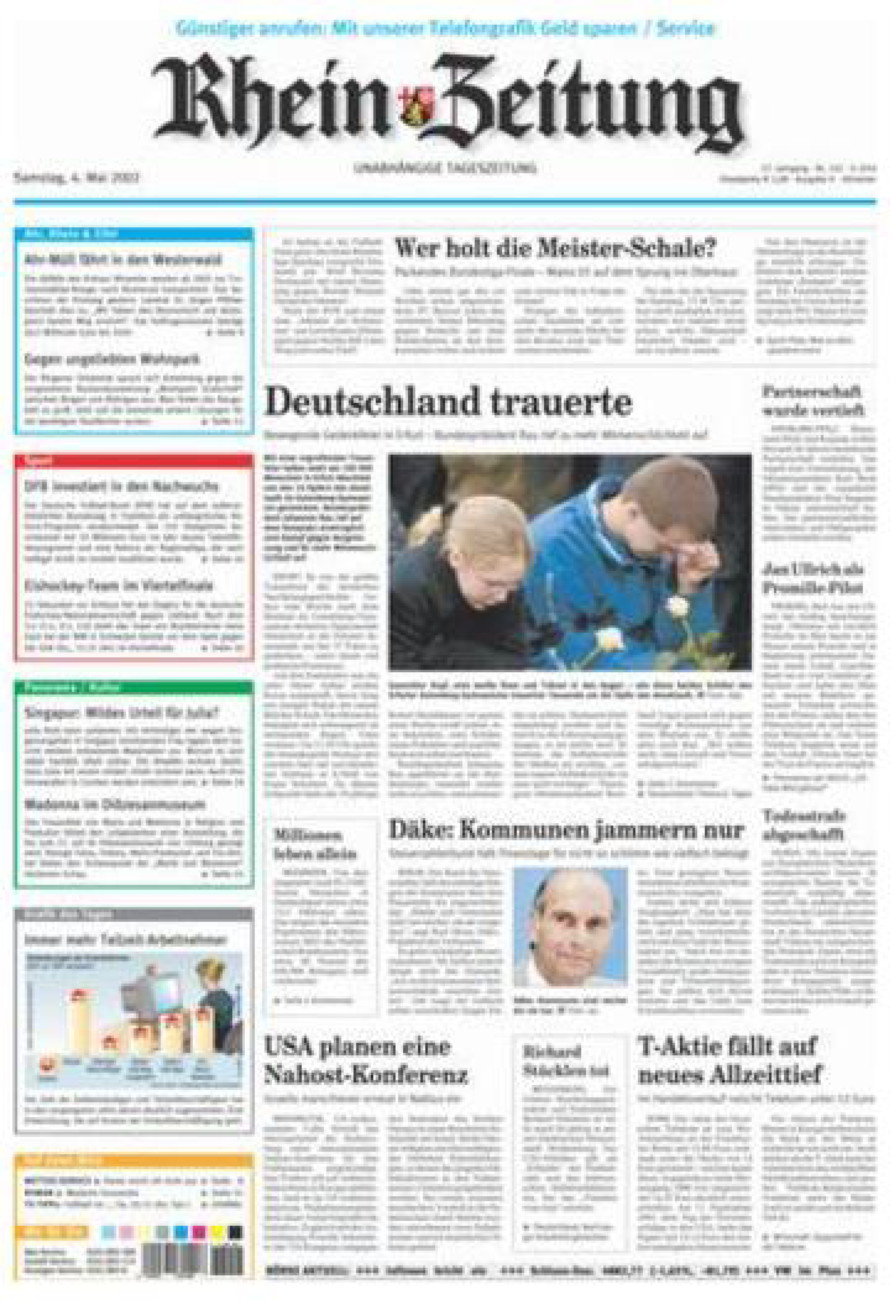 Rhein-Zeitung Kreis Ahrweiler vom Samstag, 04.05.2002