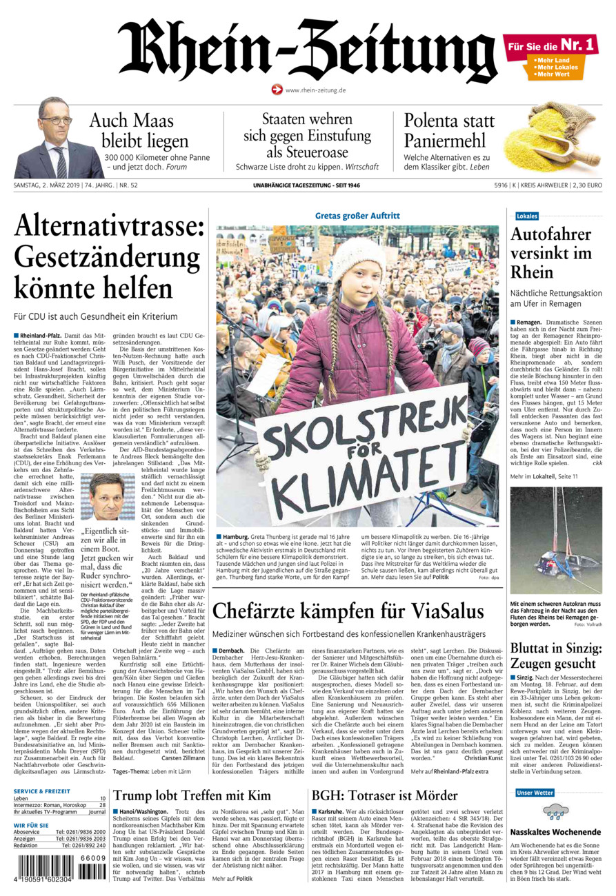 Rhein-Zeitung Kreis Ahrweiler vom Samstag, 02.03.2019