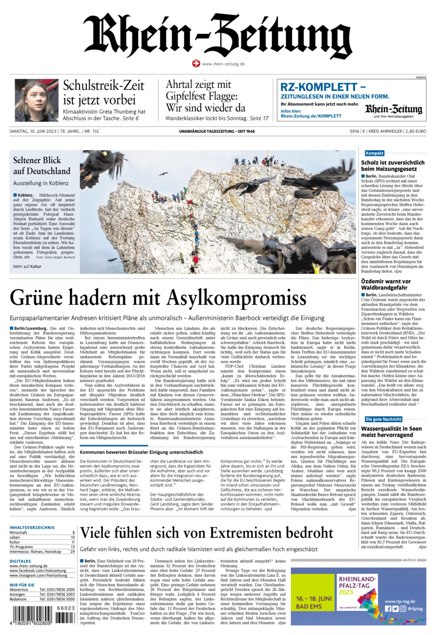 Rhein-Zeitung Kreis Ahrweiler vom Samstag, 10.06.2023