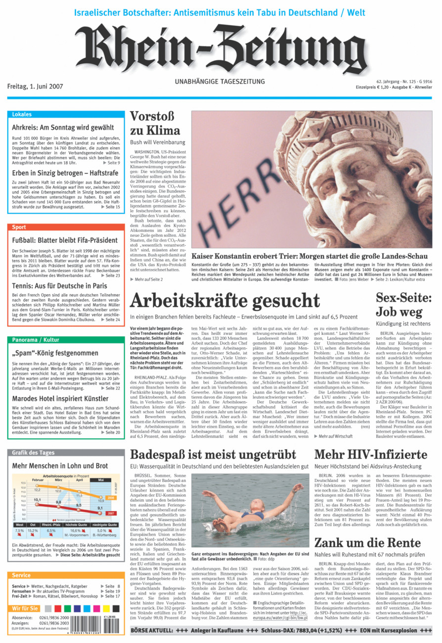 Rhein-Zeitung Kreis Ahrweiler vom Freitag, 01.06.2007