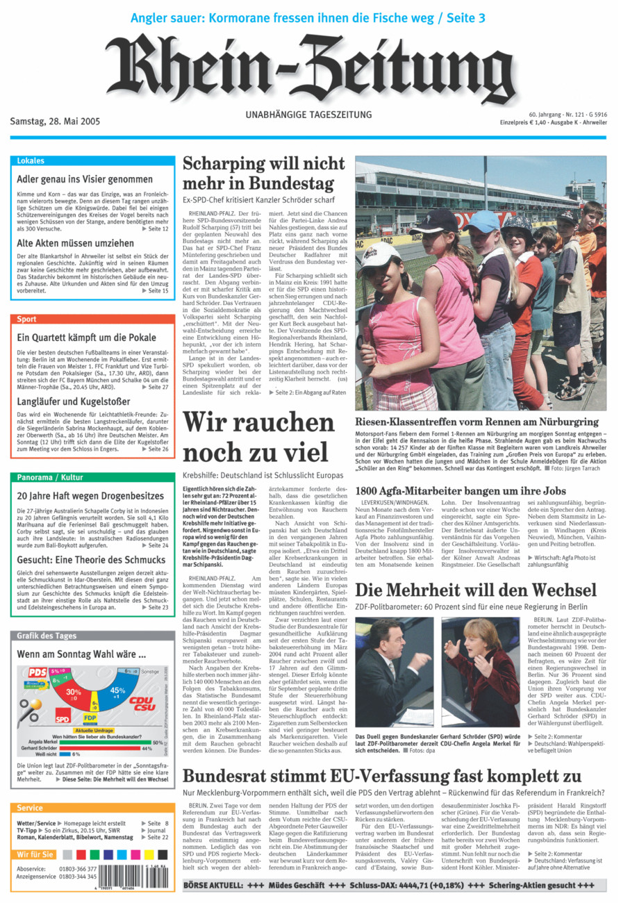 Rhein-Zeitung Kreis Ahrweiler vom Samstag, 28.05.2005