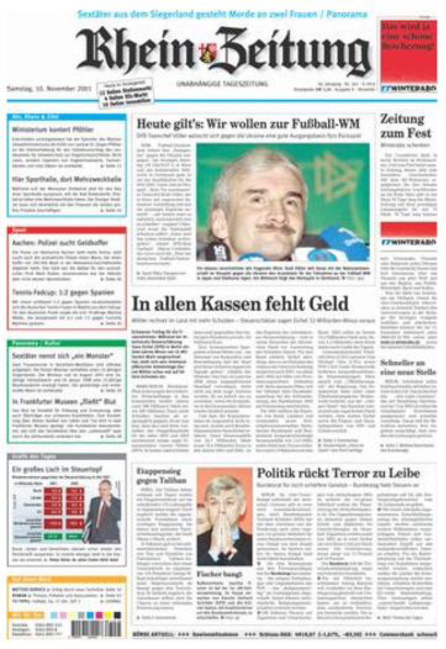 Rhein-Zeitung Kreis Ahrweiler vom Samstag, 10.11.2001