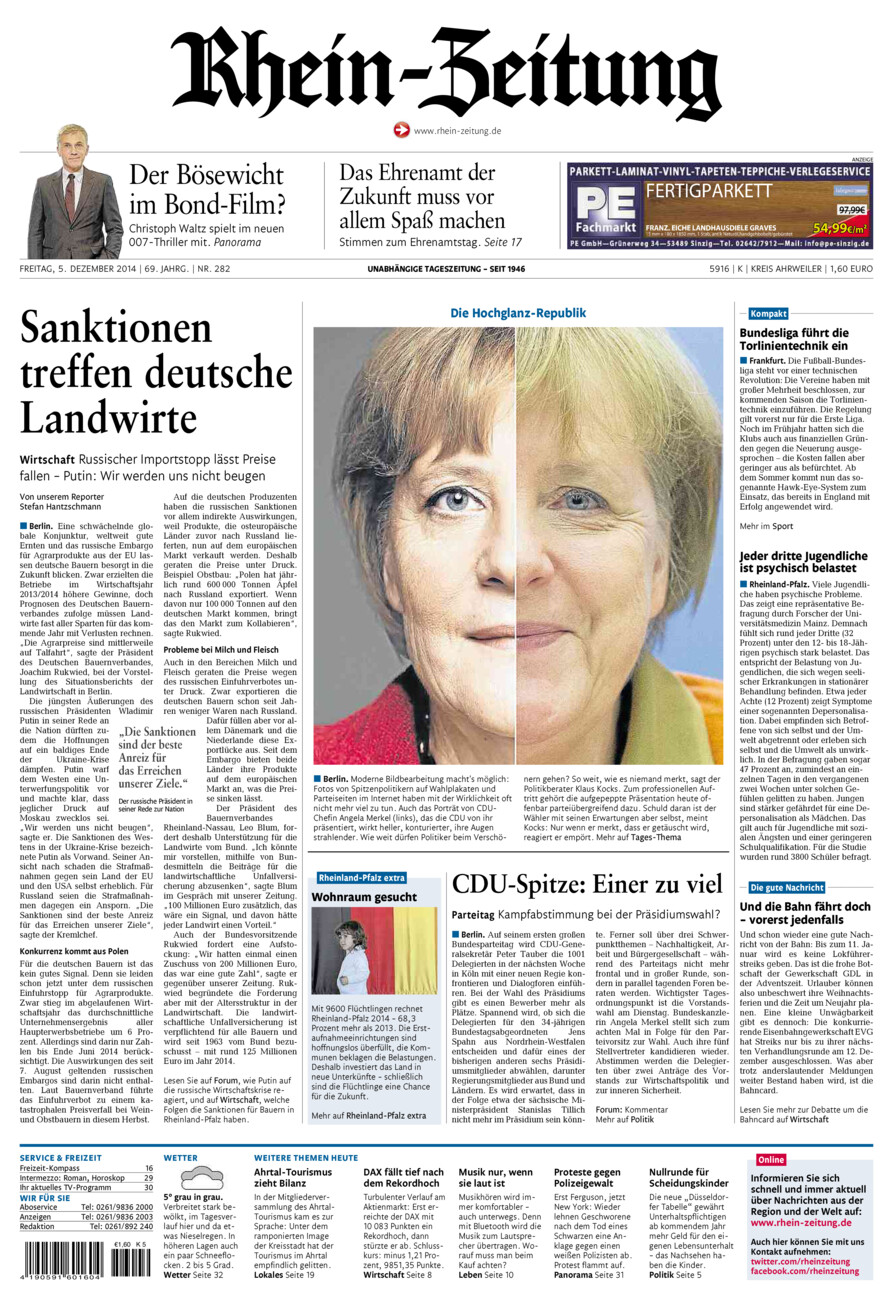 Rhein-Zeitung Kreis Ahrweiler vom Freitag, 05.12.2014