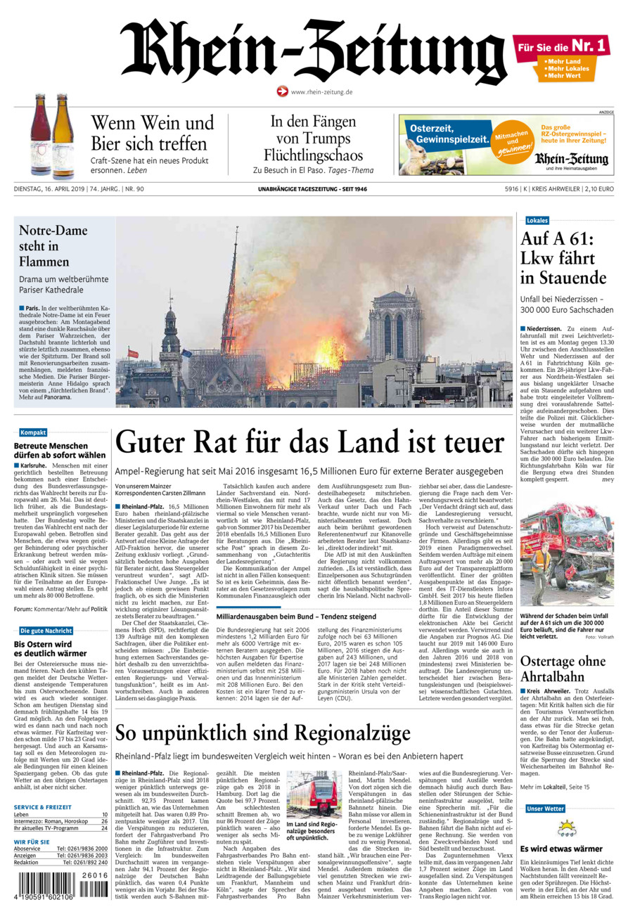 Rhein-Zeitung Kreis Ahrweiler vom Dienstag, 16.04.2019