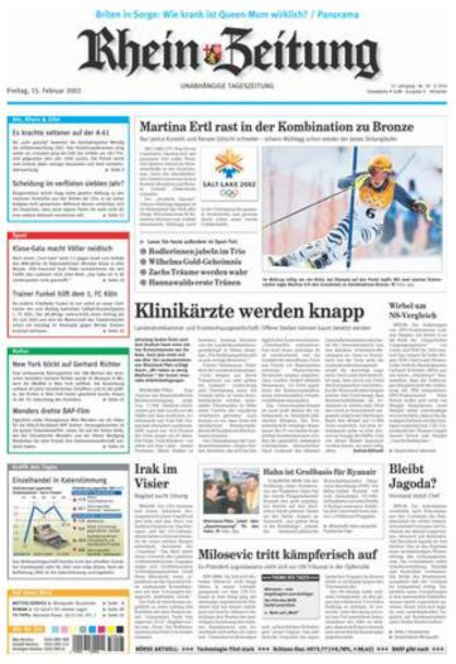Rhein-Zeitung Kreis Ahrweiler vom Freitag, 15.02.2002