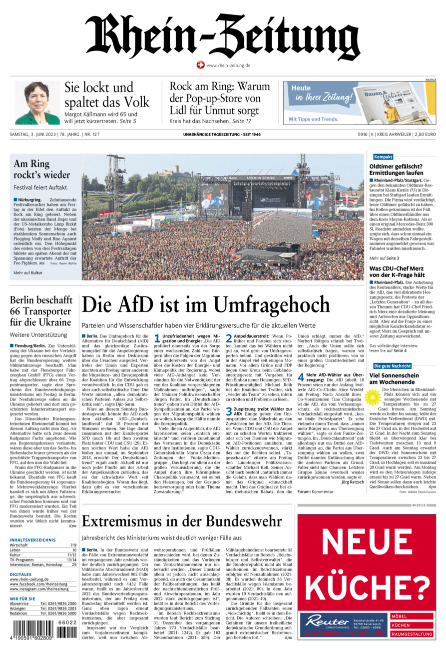 Rhein-Zeitung Kreis Ahrweiler vom Samstag, 03.06.2023