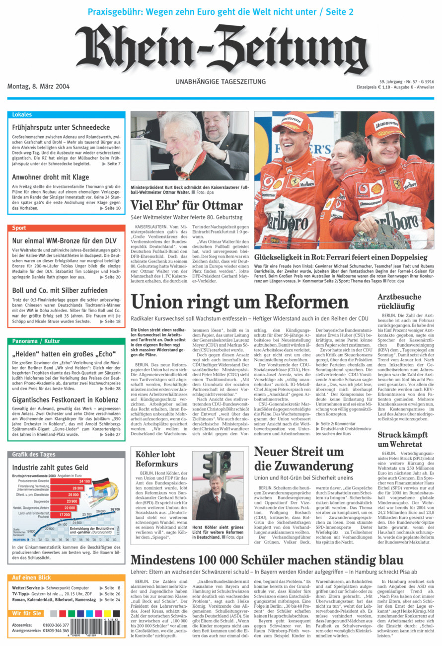 Rhein-Zeitung Kreis Ahrweiler vom Montag, 08.03.2004