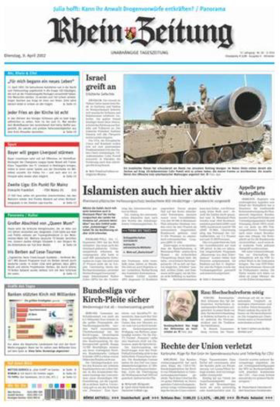 Rhein-Zeitung Kreis Ahrweiler vom Dienstag, 09.04.2002