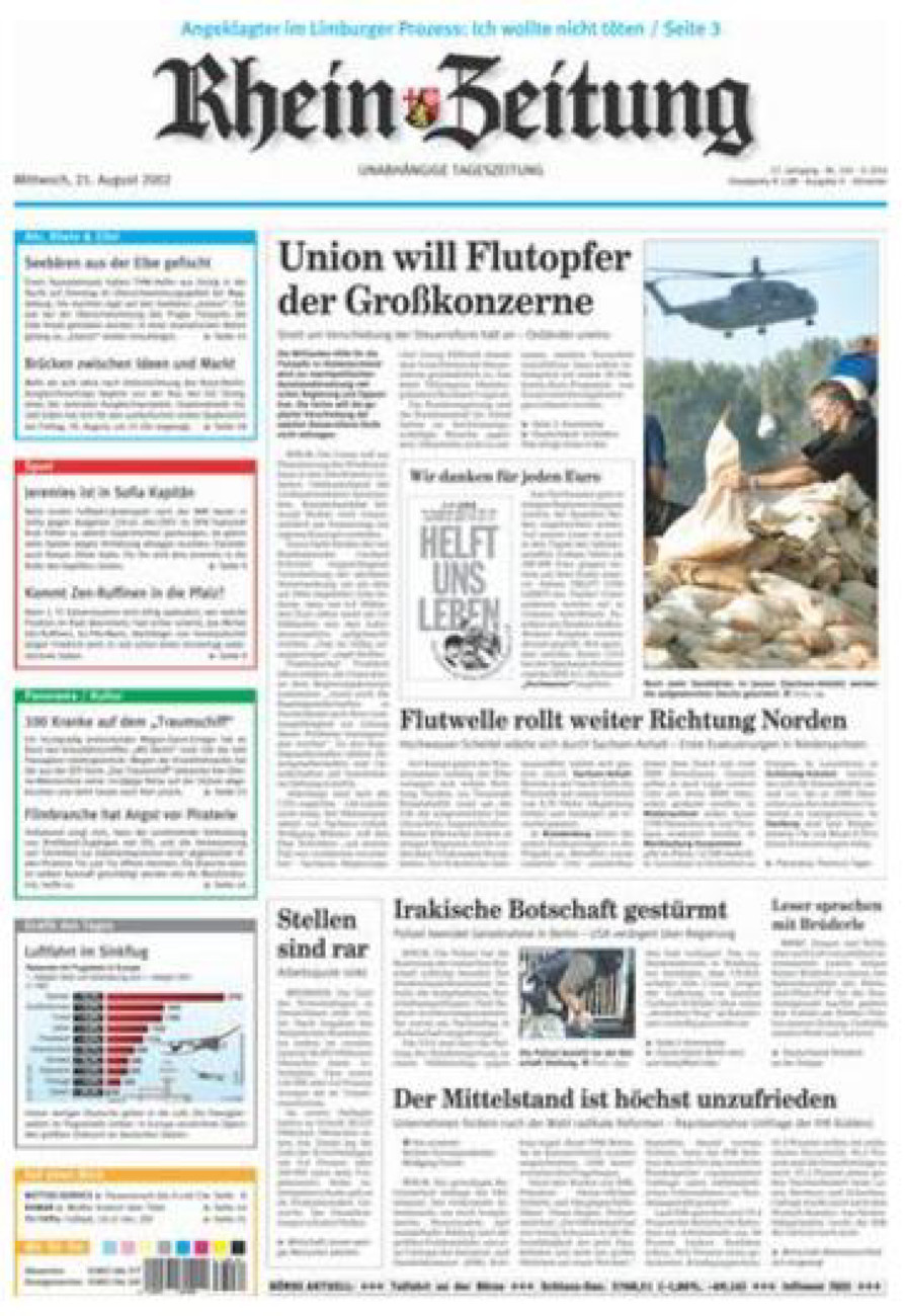 Rhein-Zeitung Kreis Ahrweiler vom Mittwoch, 21.08.2002