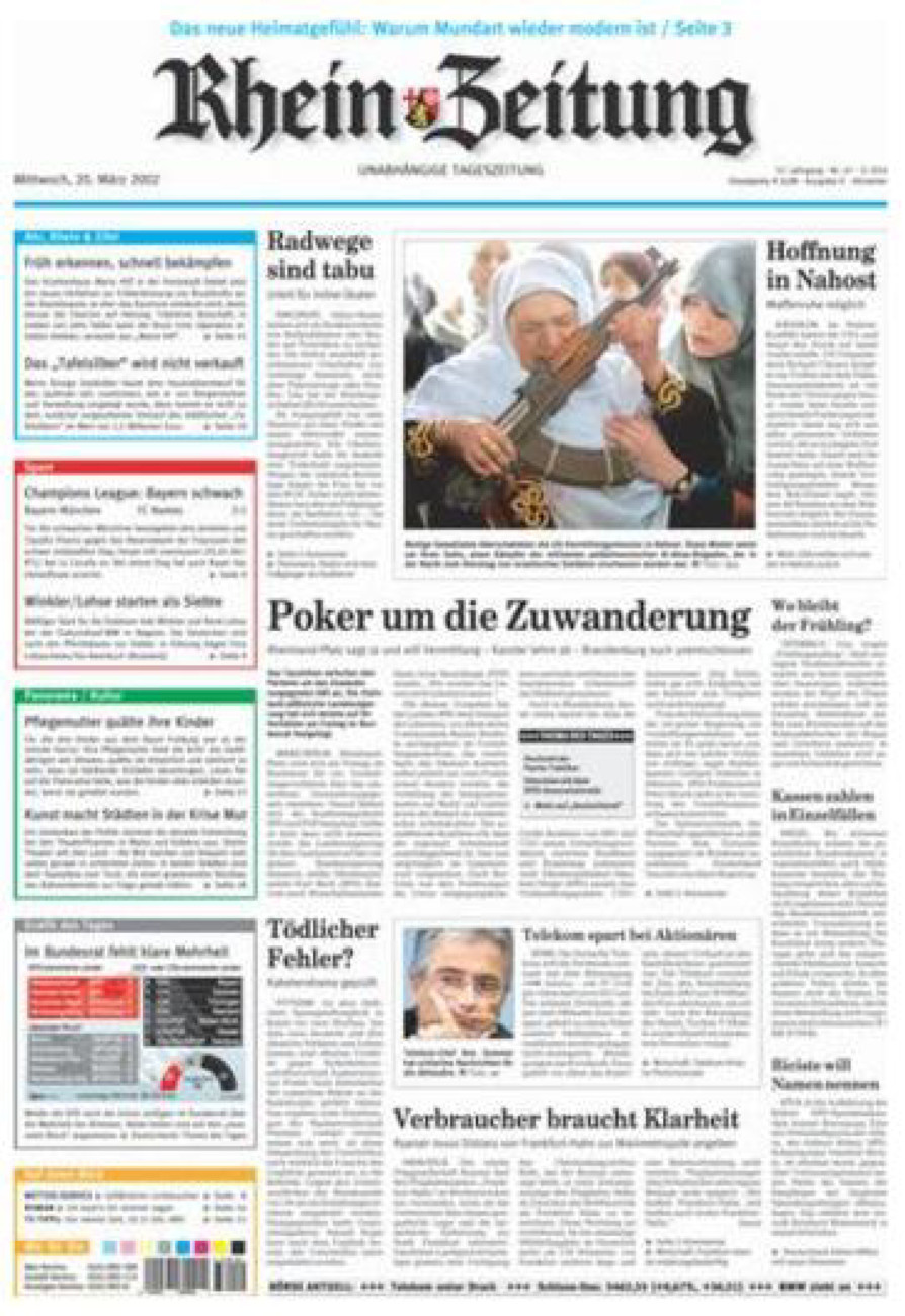 Rhein-Zeitung Kreis Ahrweiler vom Mittwoch, 20.03.2002