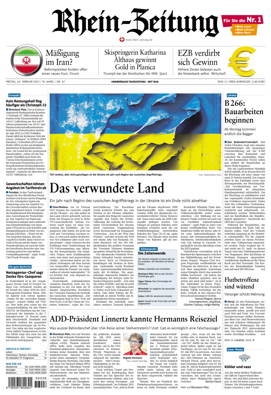 Rhein-Zeitung Kreis Ahrweiler vom Freitag, 24.02.2023
