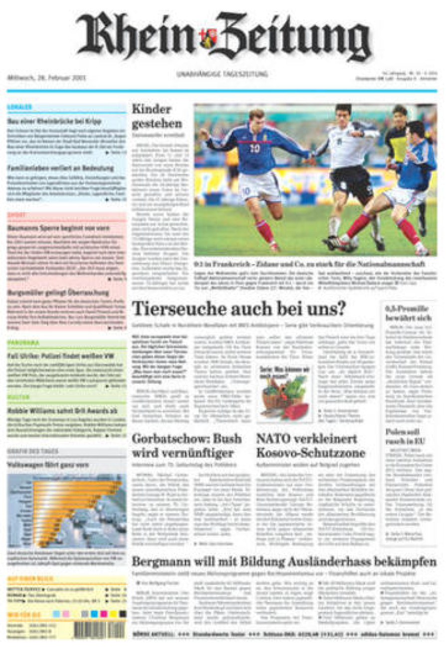 Rhein-Zeitung Kreis Ahrweiler vom Mittwoch, 28.02.2001