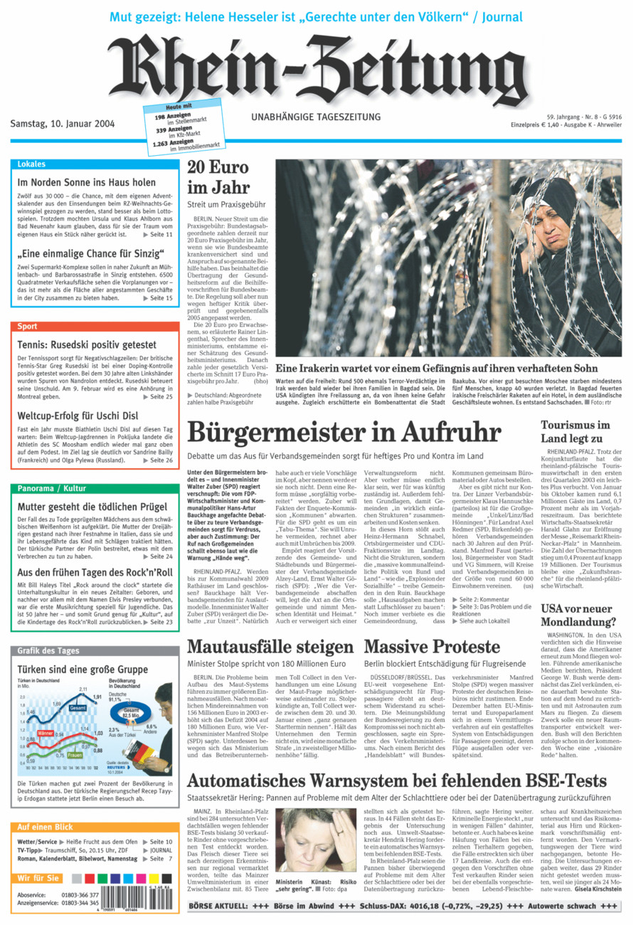 Rhein-Zeitung Kreis Ahrweiler vom Samstag, 10.01.2004