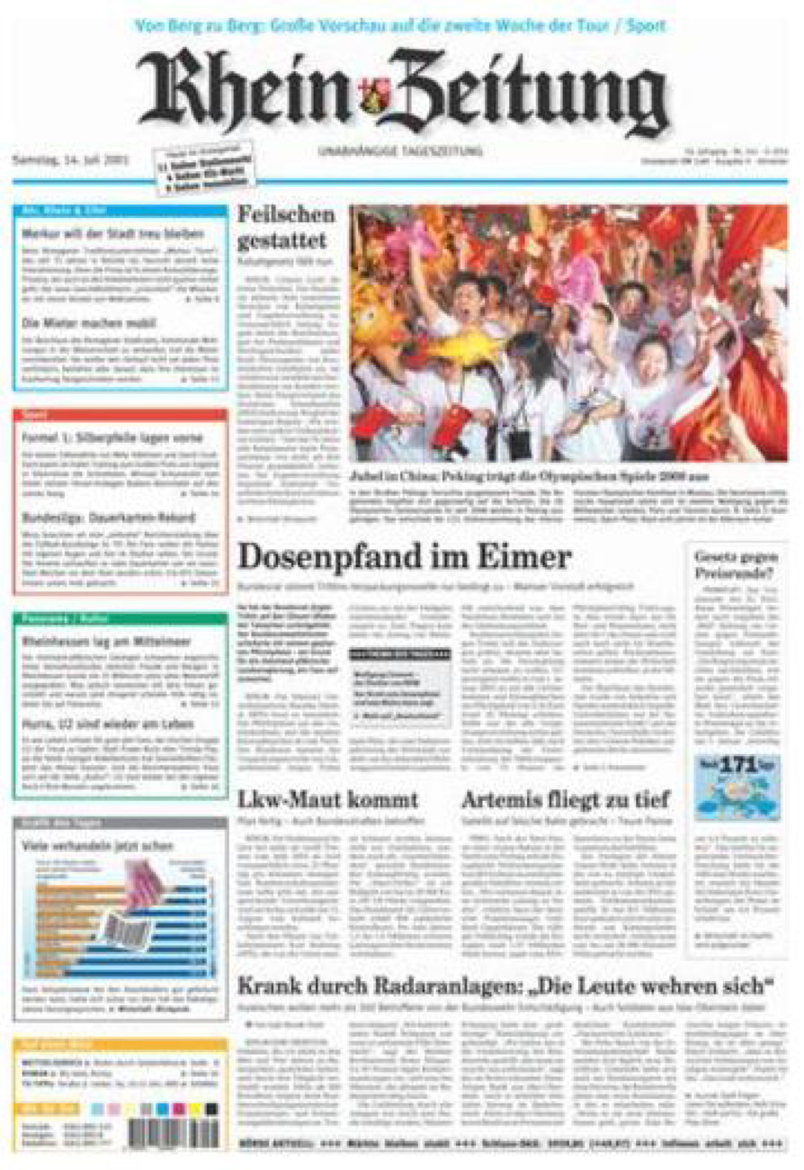 Rhein-Zeitung Kreis Ahrweiler vom Samstag, 14.07.2001