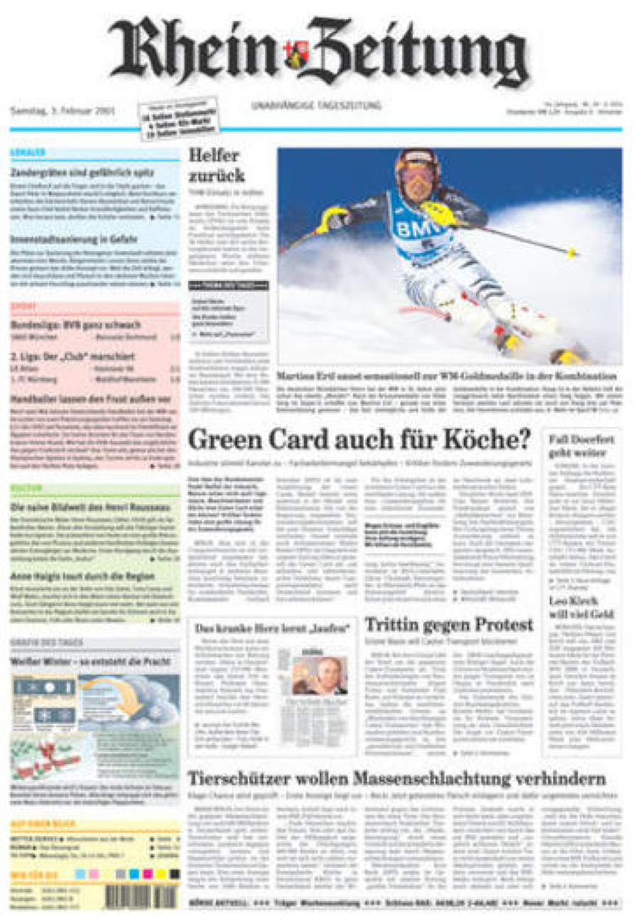 Rhein-Zeitung Kreis Ahrweiler vom Samstag, 03.02.2001