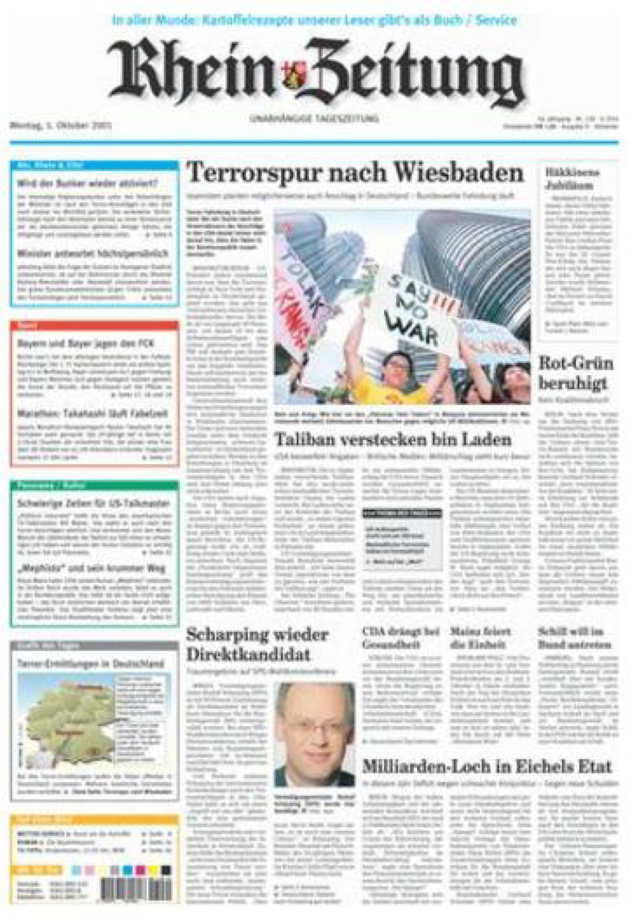 Rhein-Zeitung Kreis Ahrweiler vom Montag, 01.10.2001