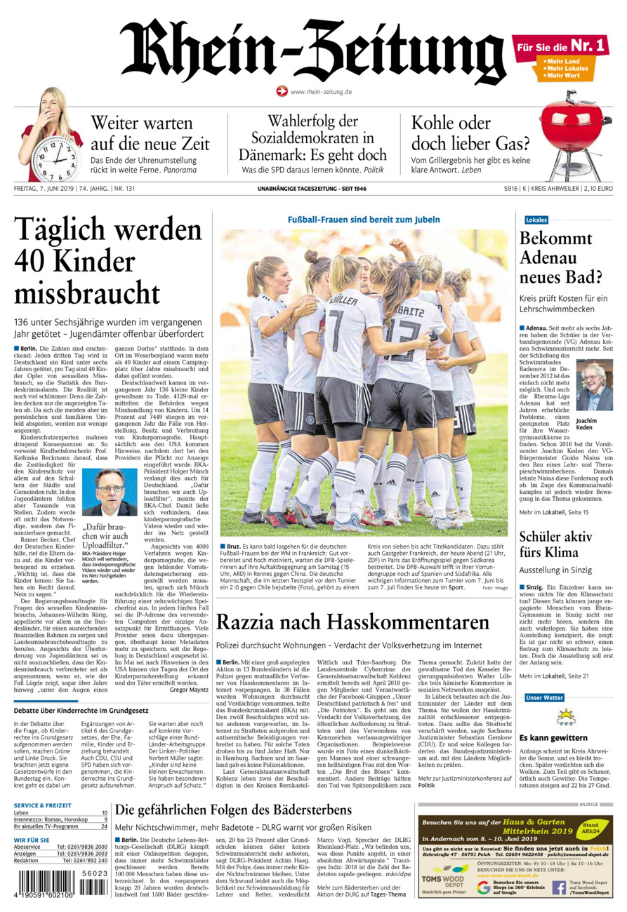 Rhein-Zeitung Kreis Ahrweiler vom Freitag, 07.06.2019