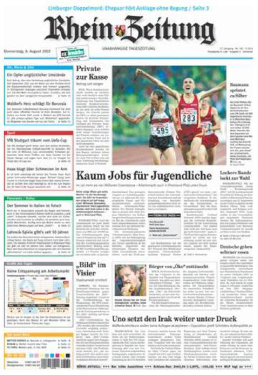 Rhein-Zeitung Kreis Ahrweiler vom Donnerstag, 08.08.2002