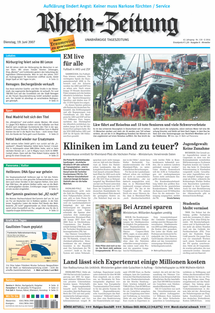 Rhein-Zeitung Kreis Ahrweiler vom Dienstag, 19.06.2007