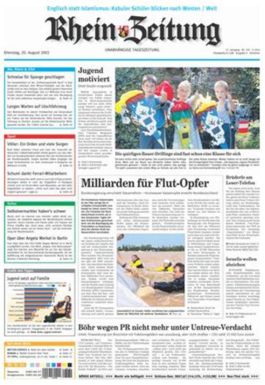 Rhein-Zeitung Kreis Ahrweiler vom Dienstag, 20.08.2002