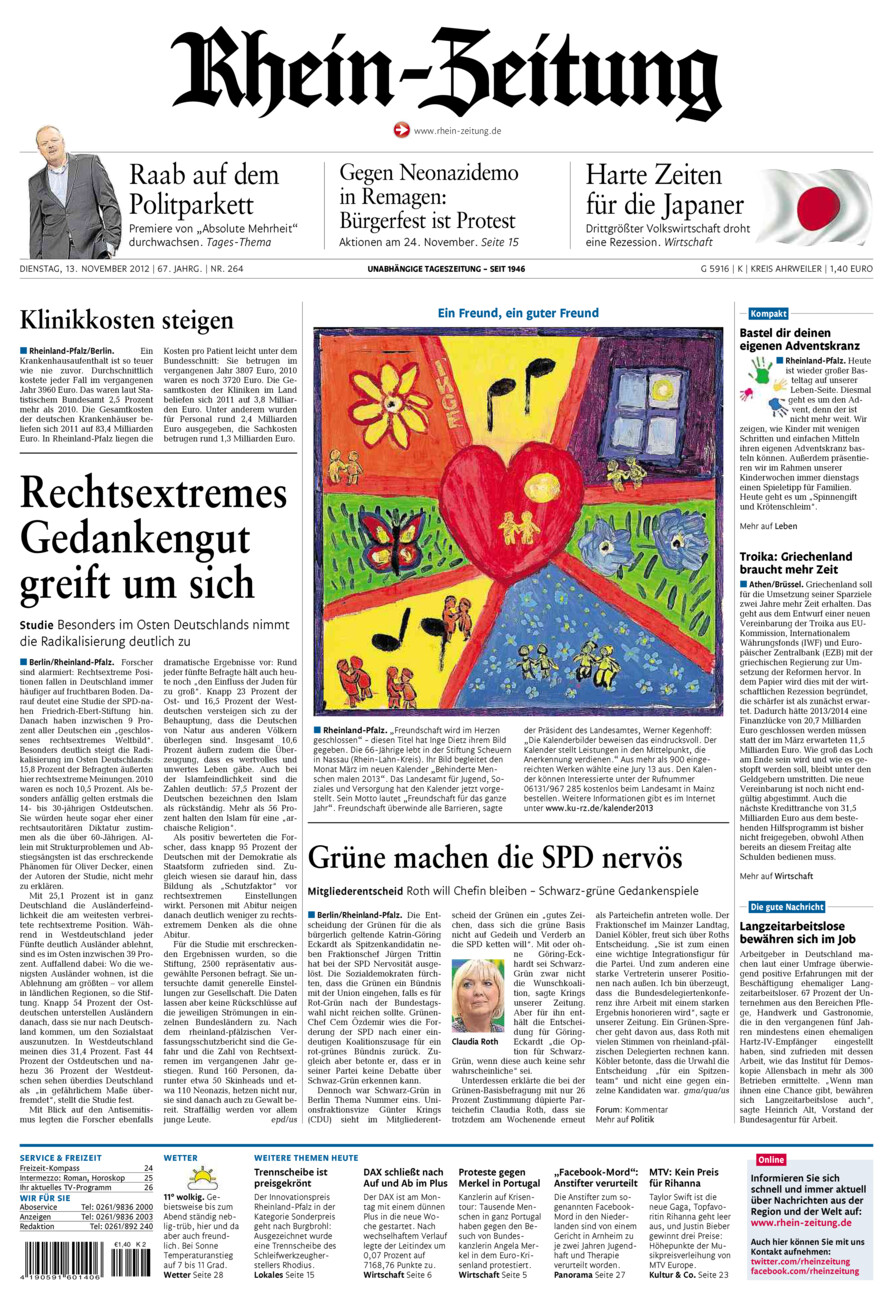 Rhein-Zeitung Kreis Ahrweiler vom Dienstag, 13.11.2012
