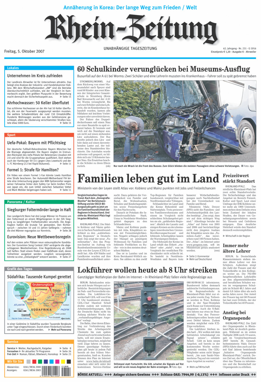 Rhein-Zeitung Kreis Ahrweiler vom Freitag, 05.10.2007