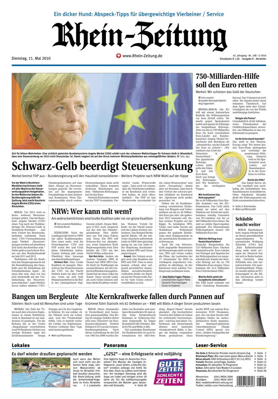 Rhein-Zeitung Kreis Ahrweiler vom Dienstag, 11.05.2010