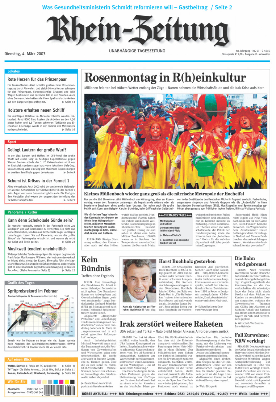 Rhein-Zeitung Kreis Ahrweiler vom Dienstag, 04.03.2003