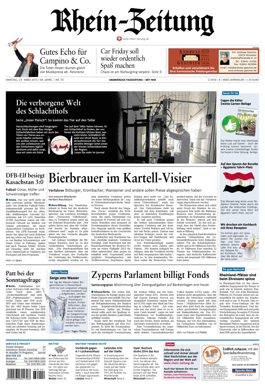 Rhein-Zeitung Kreis Ahrweiler vom Samstag, 23.03.2013