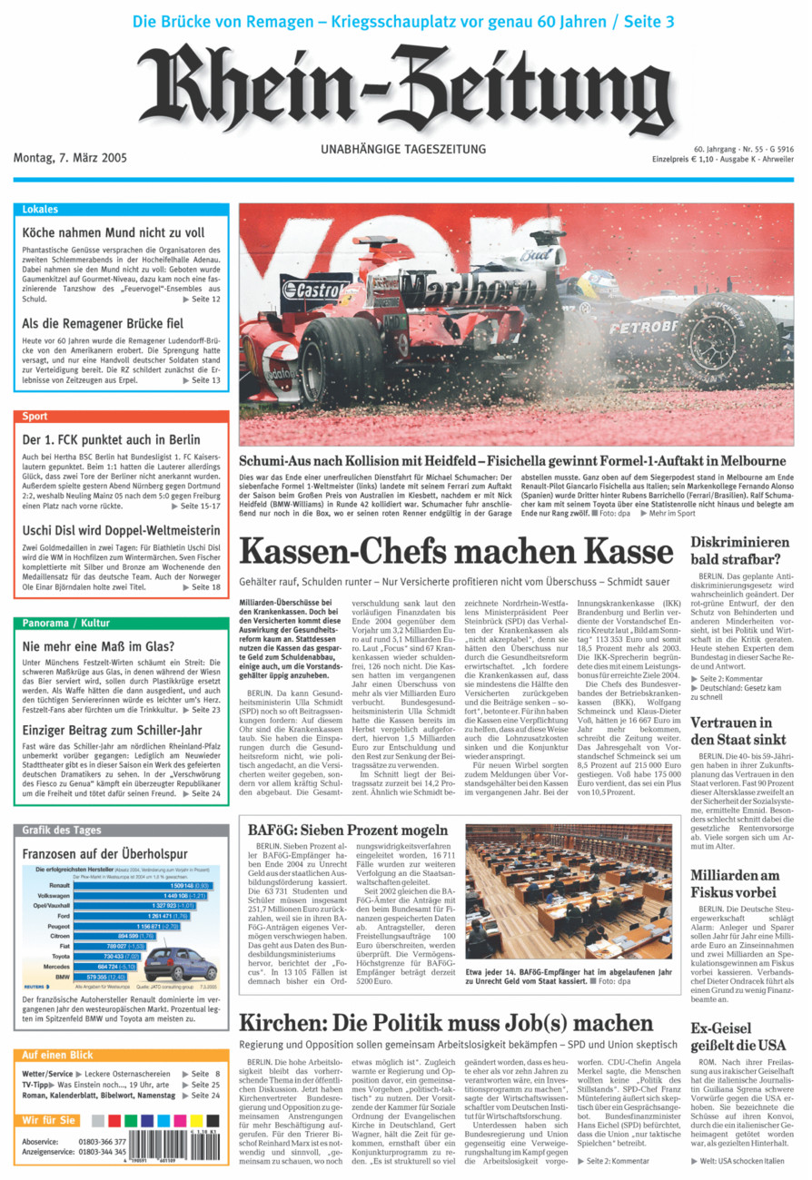Rhein-Zeitung Kreis Ahrweiler vom Montag, 07.03.2005