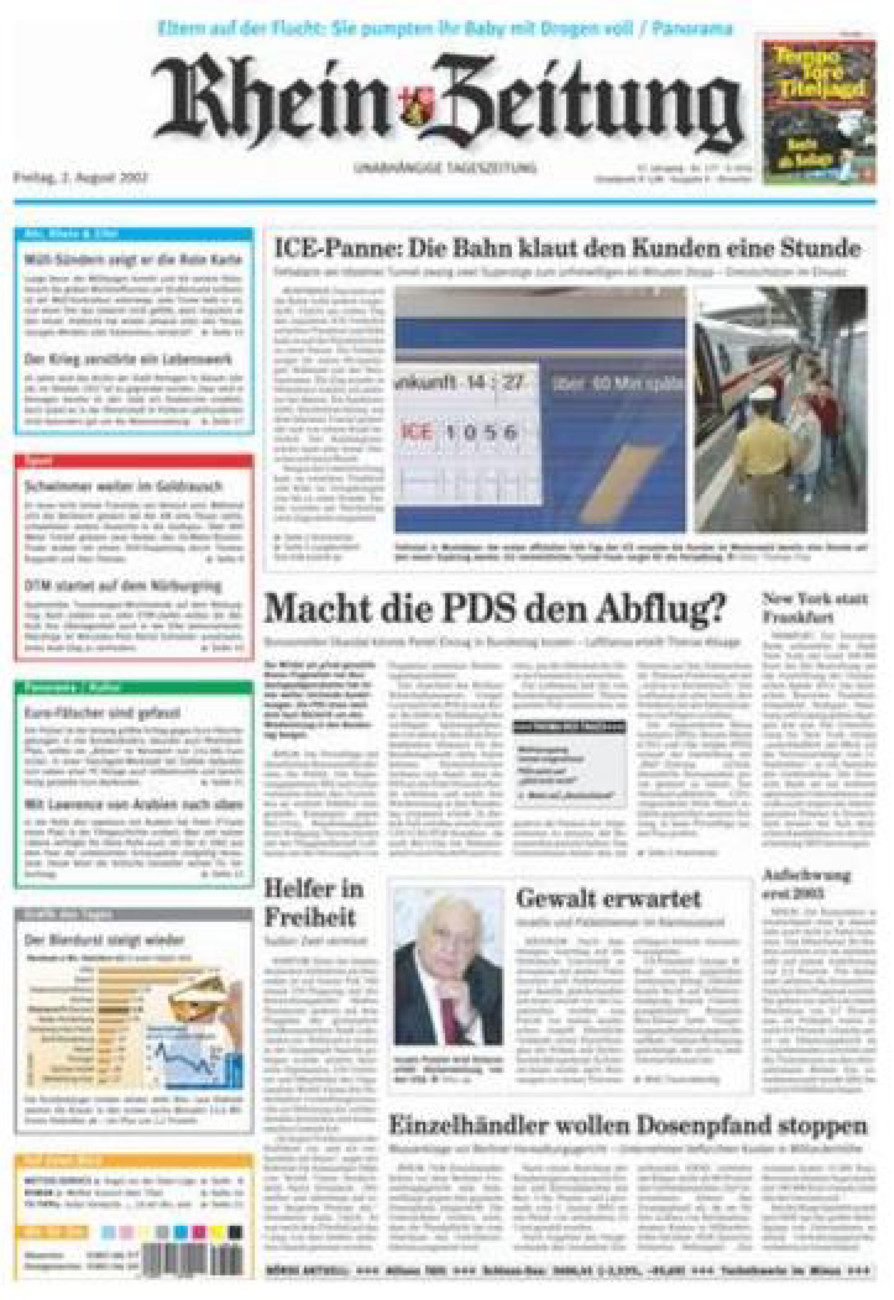 Rhein-Zeitung Kreis Ahrweiler vom Freitag, 02.08.2002