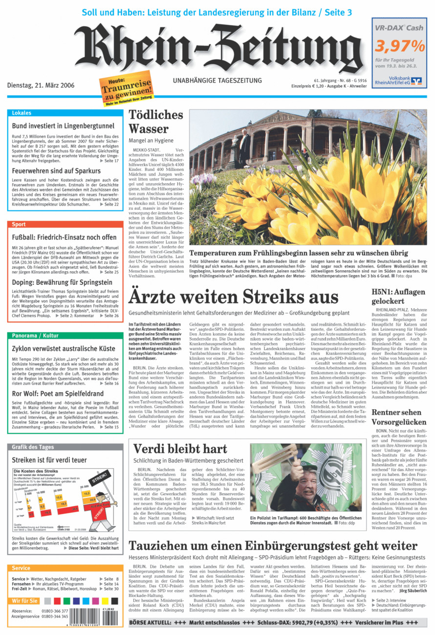 Rhein-Zeitung Kreis Ahrweiler vom Dienstag, 21.03.2006